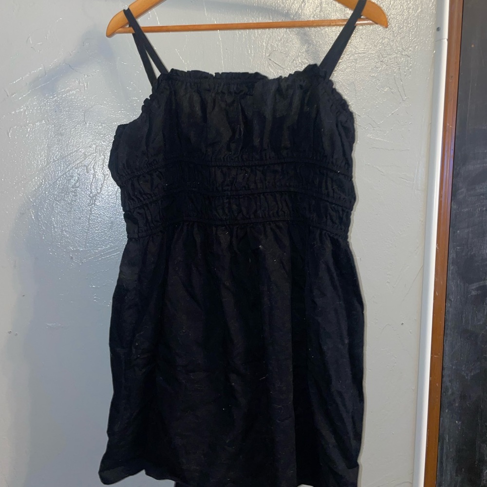 Black ruffle dress